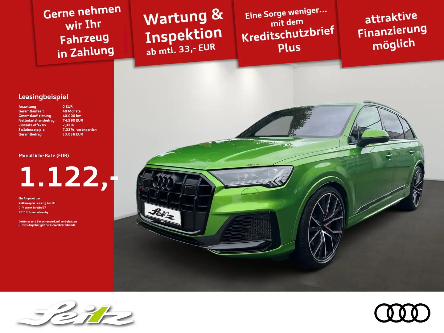 Audi SQ7 4.0 TFSI quattro *B&O*MATRIX*KAMERA*STANDH* - 1