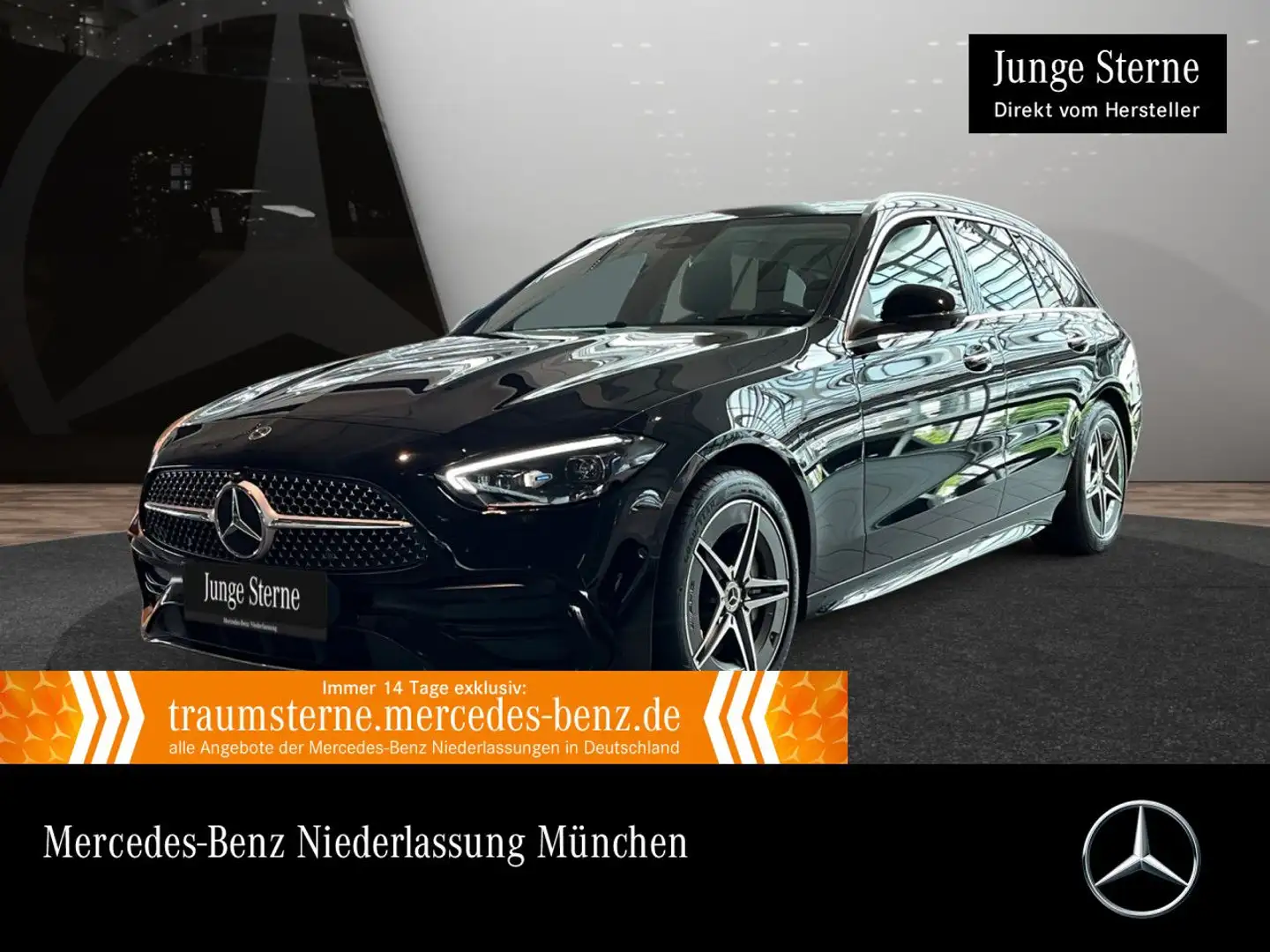 Mercedes-Benz C 300 e T AMG+PANO+360+AHK+TOTW+KEYLESS+9G Schwarz - 1
