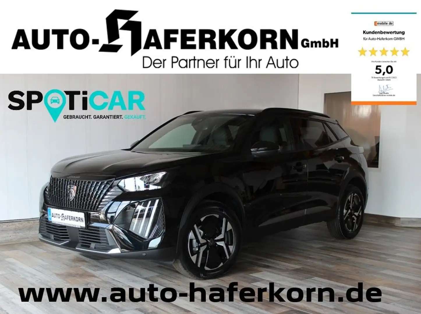 Peugeot 2008 1.2 PureTech 130 Allure EAT8*360°*SZHZG*ACC Noir - 1