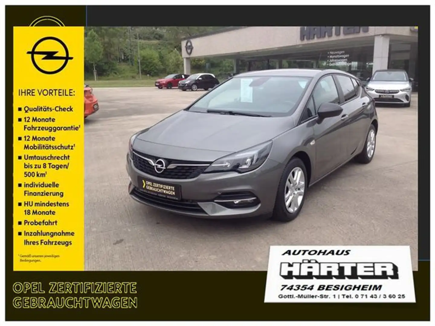 Opel Astra 1.2 Turbo Edition Navi Kamera PDC V H SHZ LHZ Gris - 1