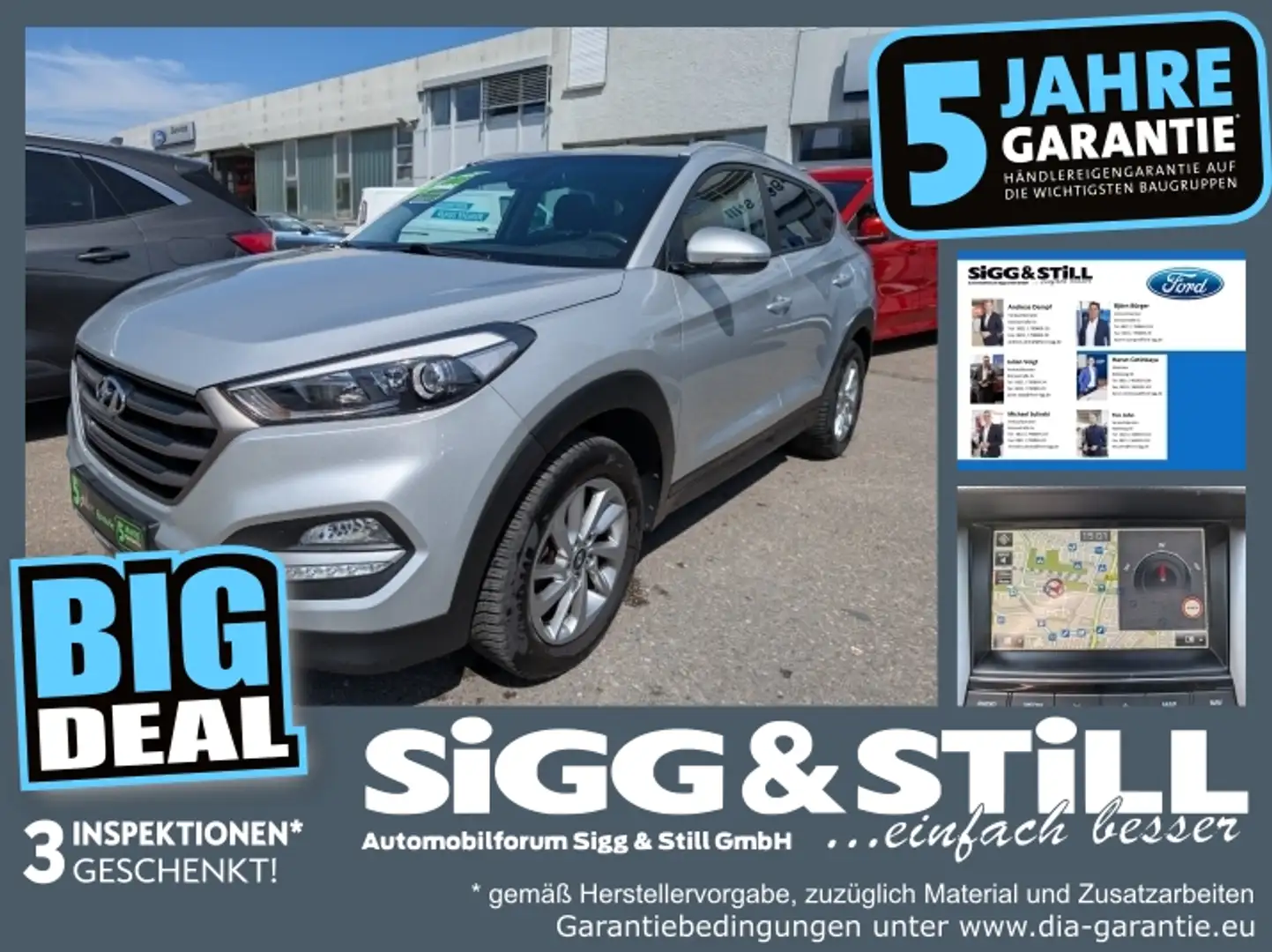 Hyundai TUCSON 1.6 Intro Edition 4x4 NAV*KLIMAAUT*SHZ*PDC Gümüş rengi - 1