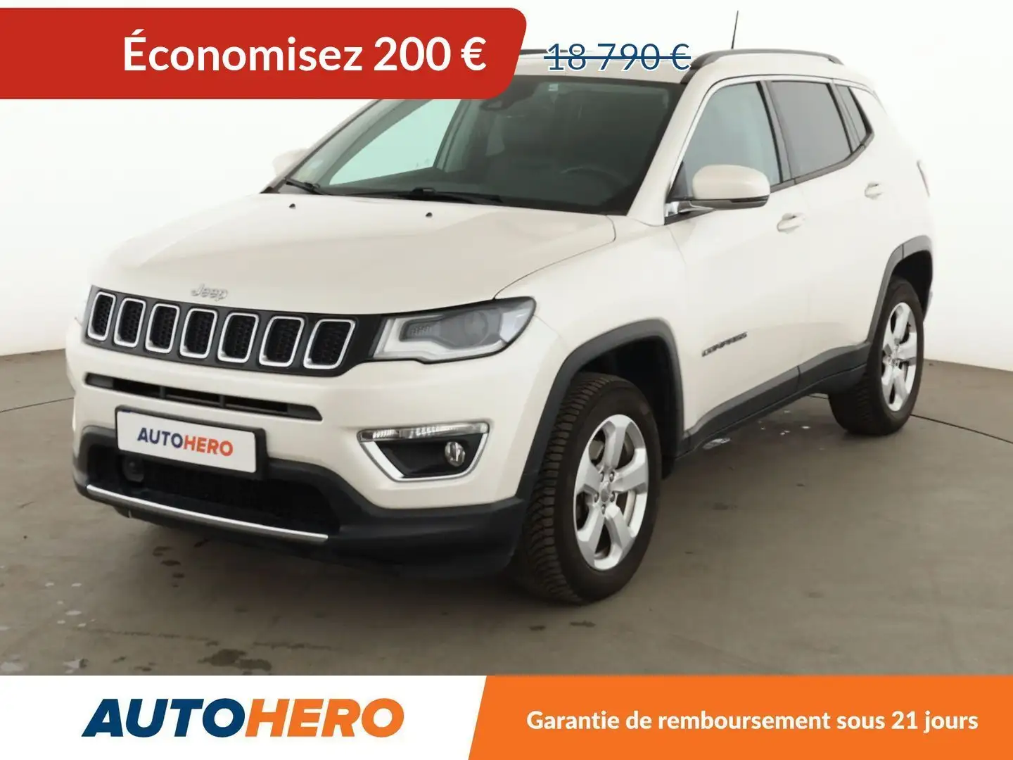 Jeep Compass 2.0 MJet Limited 4WD BVA9 Blanc - 1