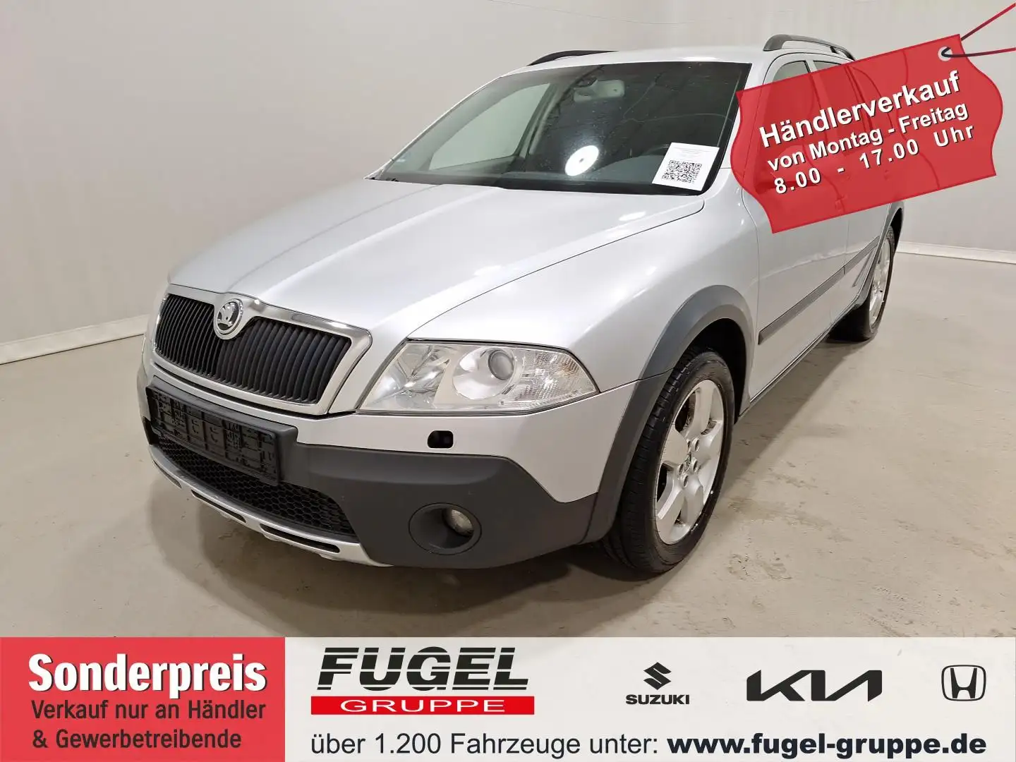 Skoda Octavia 2.0 FSI Scout 4X4 SHZ|Klimaaut.|Temp. Zilver - 1