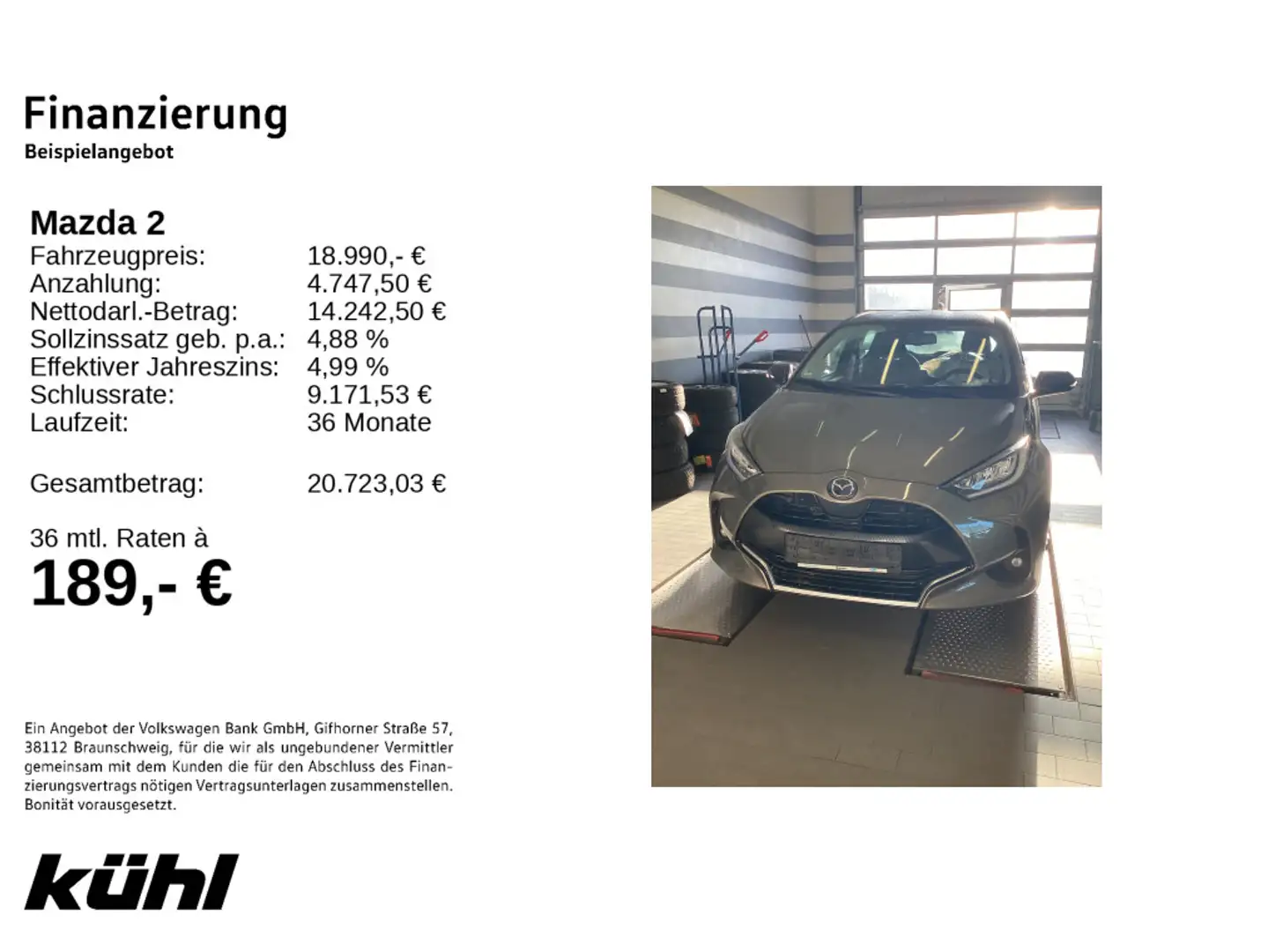 Mazda 2 Lim. 1.5 Hybrid Agile Comfort-Paket,Safety-Pak Braun - 2