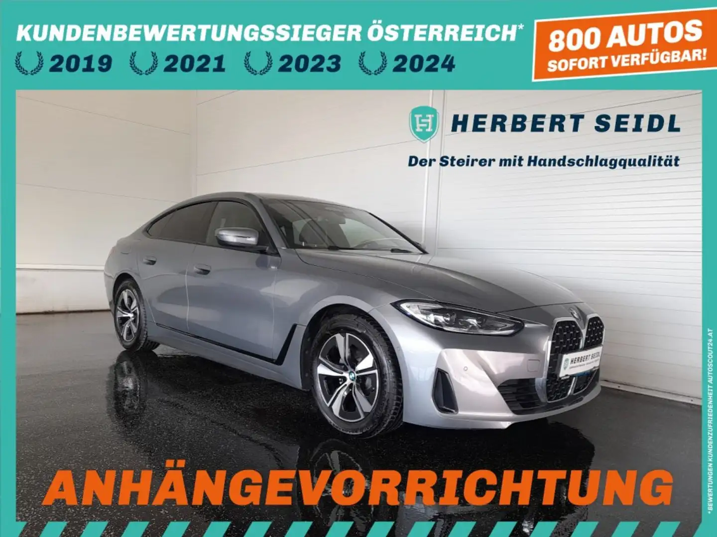 BMW 420 d Gran Coupe M-SPORT INNEN Aut. *VOLL LED / NAVI / ACC / AHV & KAMERA / DRIVING ASS. PROF. / VOLLEDER / KEYLESS* Grau - 1