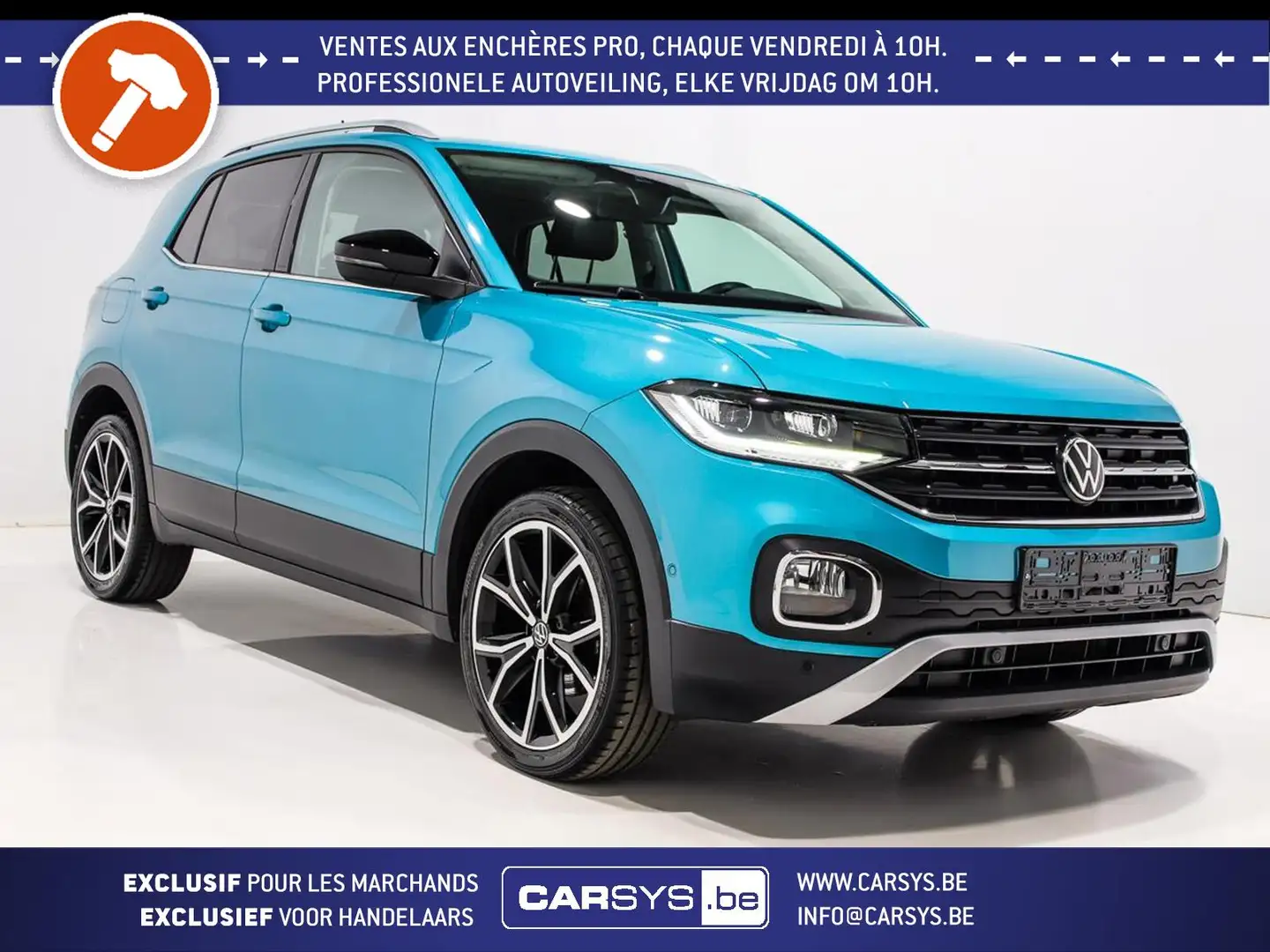 Volkswagen T-Cross 1.0 TSI 115 STYLE LED CLIM AUTO RADAR JA18 Bleu - 1