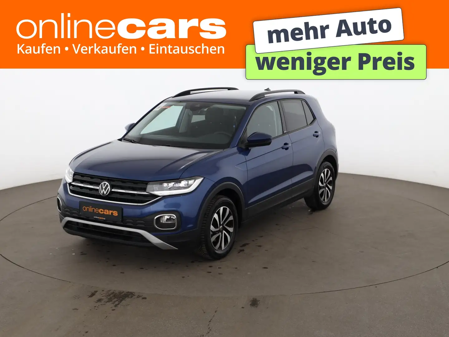 Volkswagen T-Cross 1.0 TSI Active Aut LED RADAR NAVI SITZHZG Blau - 1