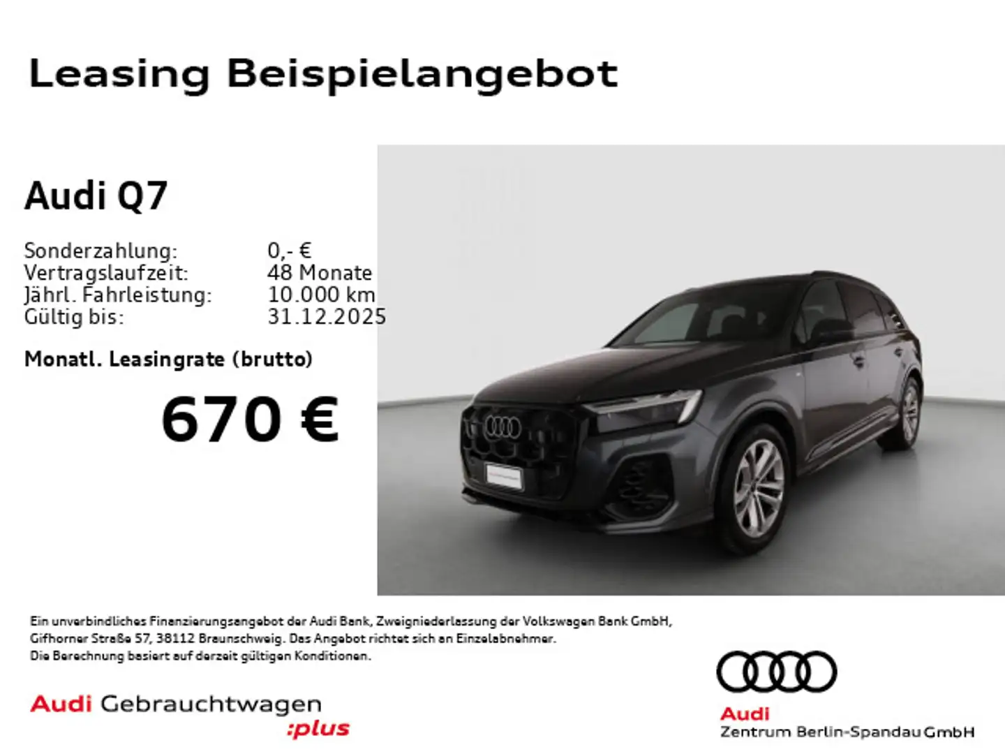 Audi Q7 55 TFSI qu. S line tiptronic *PANO*7-Sitzer* Grau - 1
