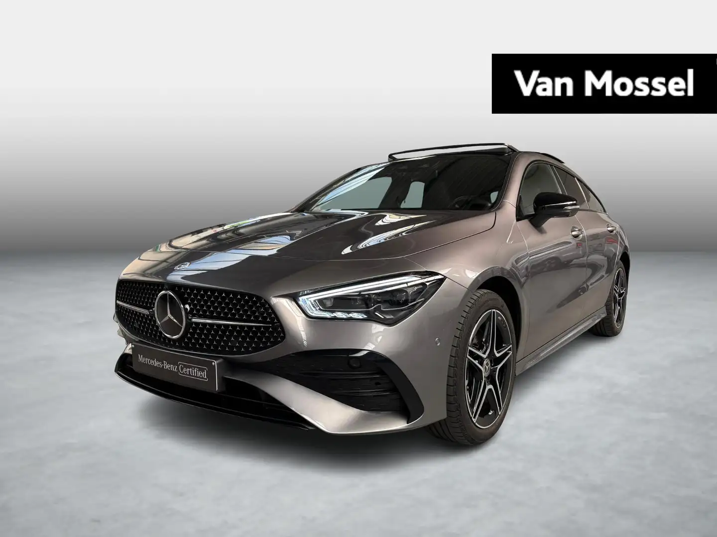 Mercedes-Benz CLA 250 250e amg line Shooting Brake + LEDER + BURMESTER + Gris - 1