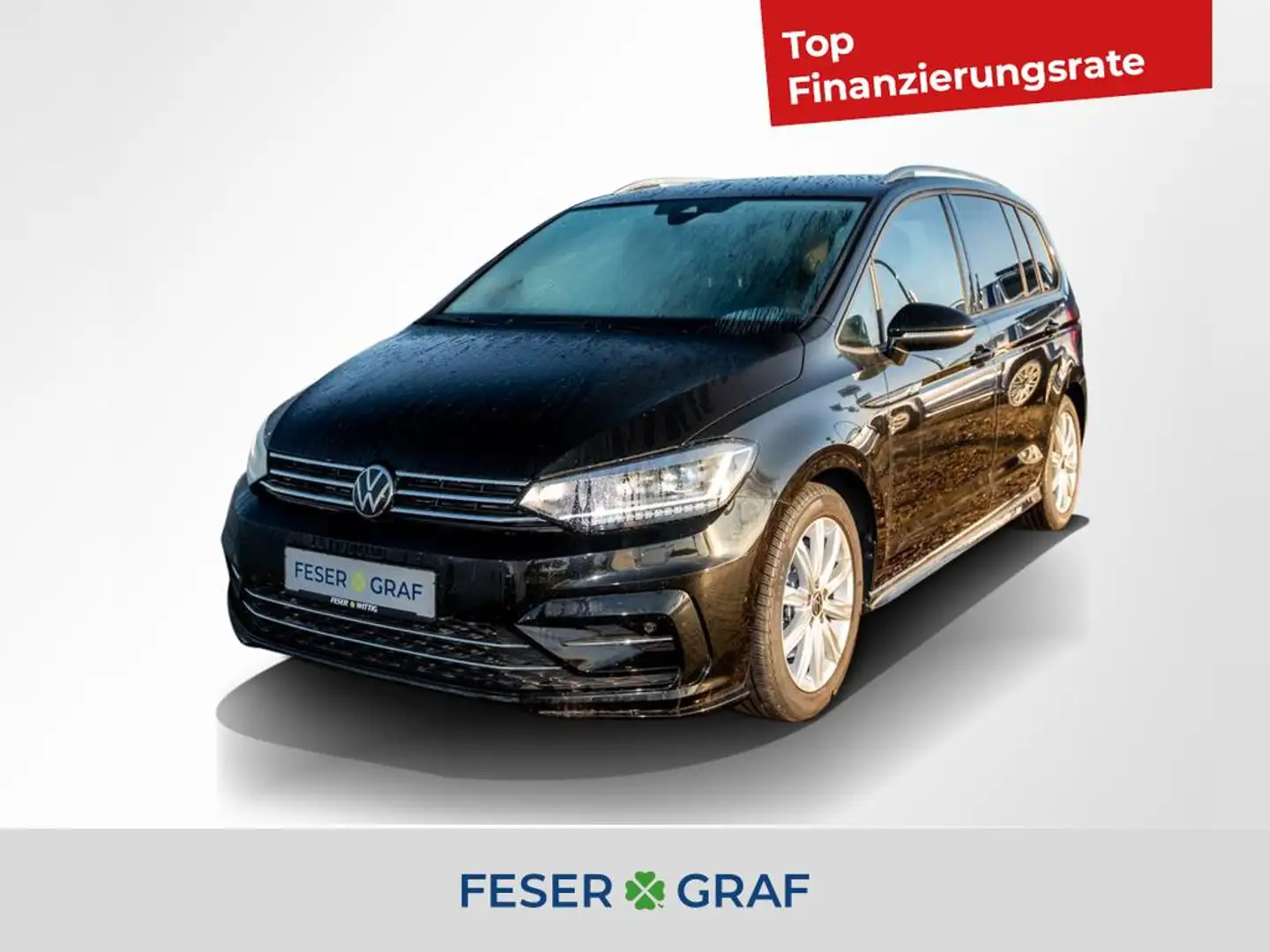 Volkswagen Touran 1.5 TSI R-Line DSG IQ.Drive/Kamera/elHeck Schwarz - 1