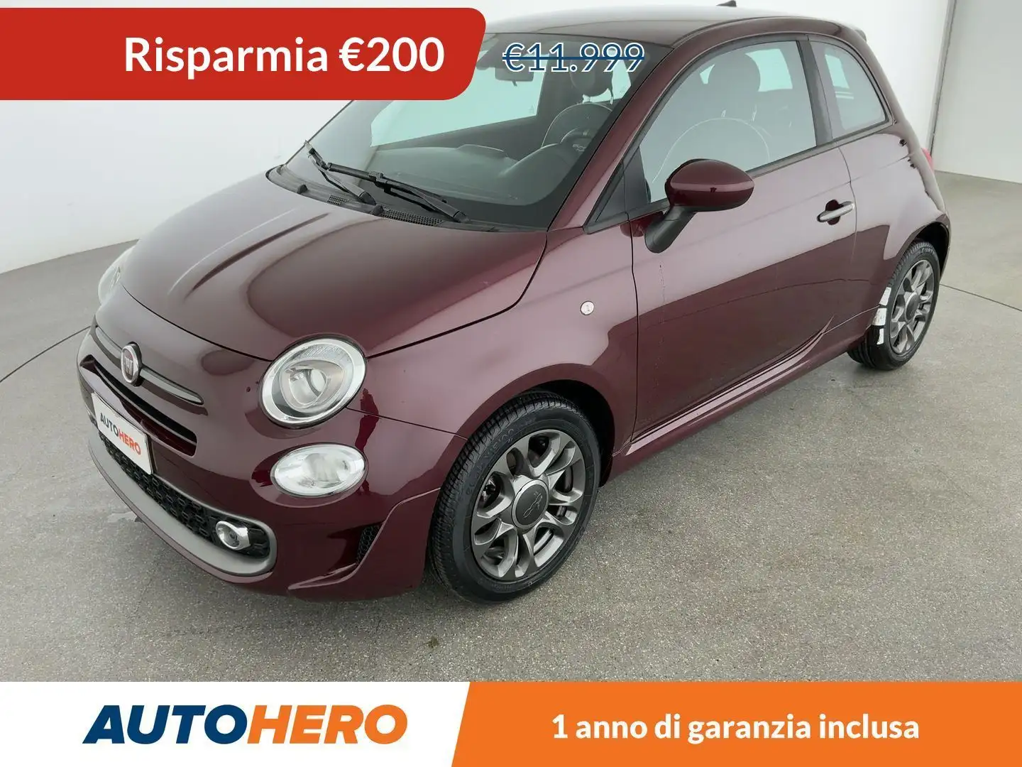Fiat 500 1.0 Mild-Hybrid Sport MHEV Brun - 1