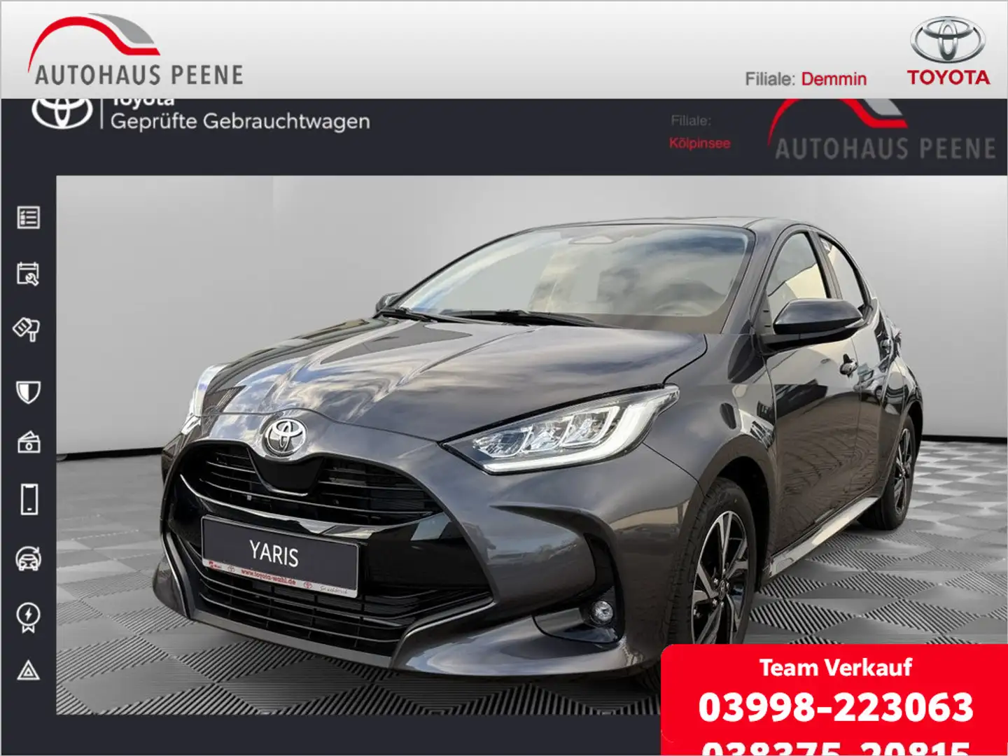 Toyota Yaris 1.5 Hybrid Teamplayer Grau - 1