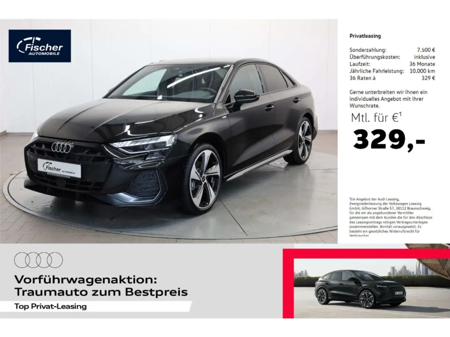 Audi A3 Limousine 35 TFSI S line Schwarz - 1