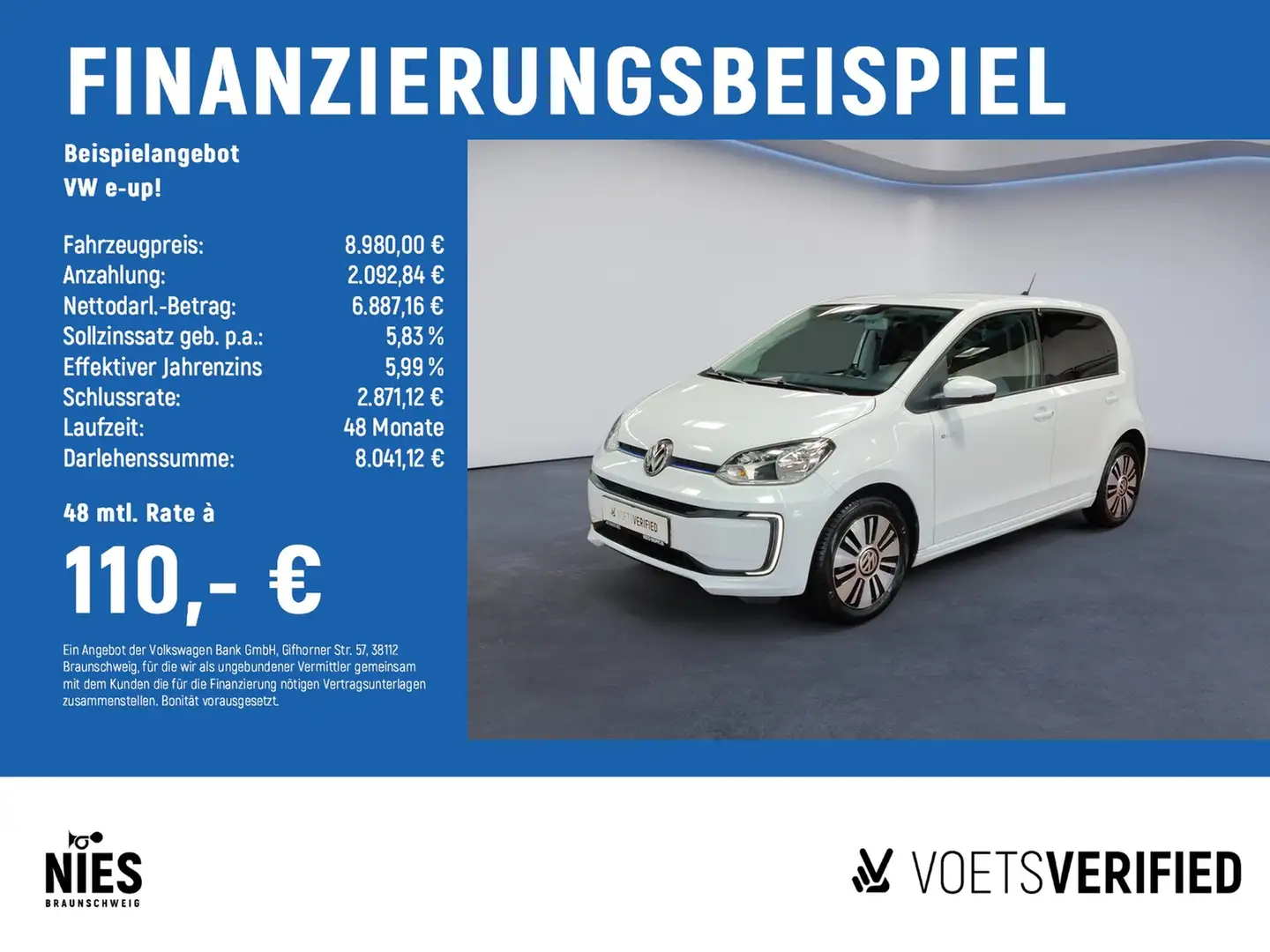 Volkswagen e-up! RearView+SHZ+KLIMA Weiß - 2