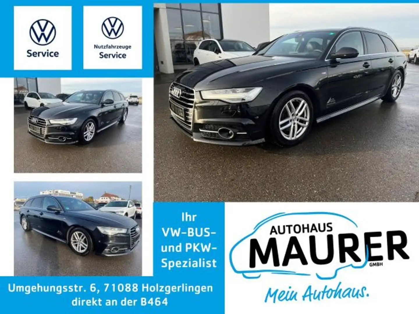 Audi A6 Avant 3,0 TDI quattro S-Line AHK ACC LED HuD Noir - 1