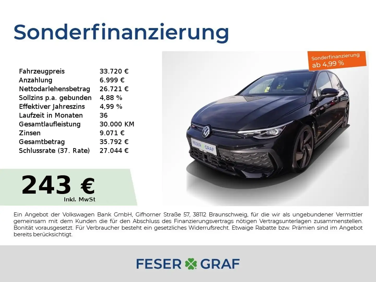 Volkswagen Golf VIII GTI 2.0TSI 195KW DSG HUD Black Pano Schwarz - 1