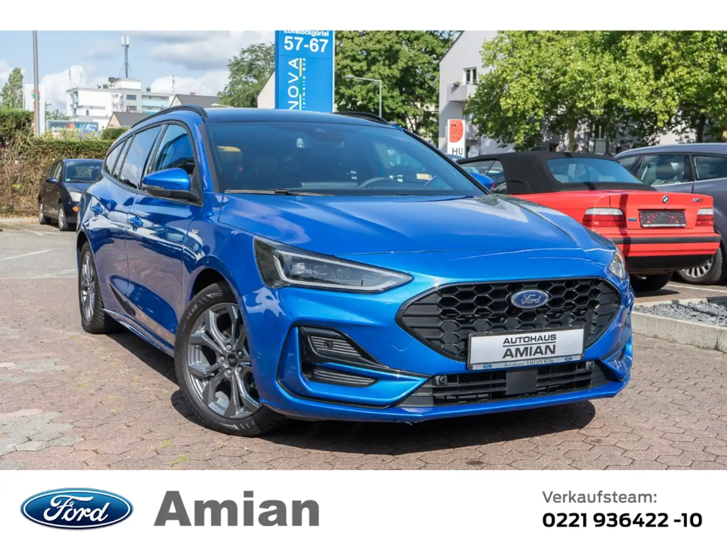 Ford Focus Turnier ST-Line 1.0 EcoBoost Mild-Hybrid EU6d AHK- Blau - 1