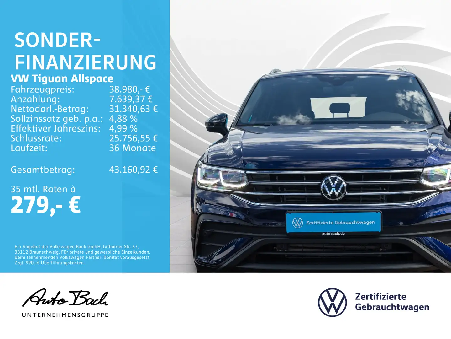Volkswagen Tiguan Allspace 2.0 TDI DSG "MOVE" 4M LED Digita Bleu - 2
