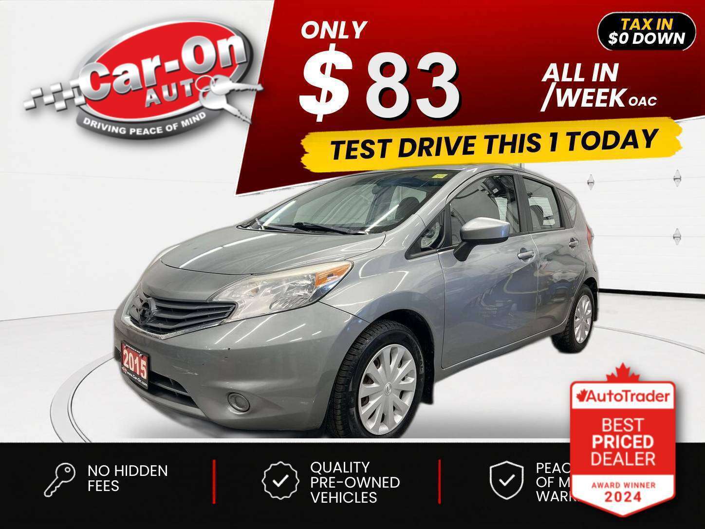 Gray 2015 Nissan Versa Note Hatchback Automatic