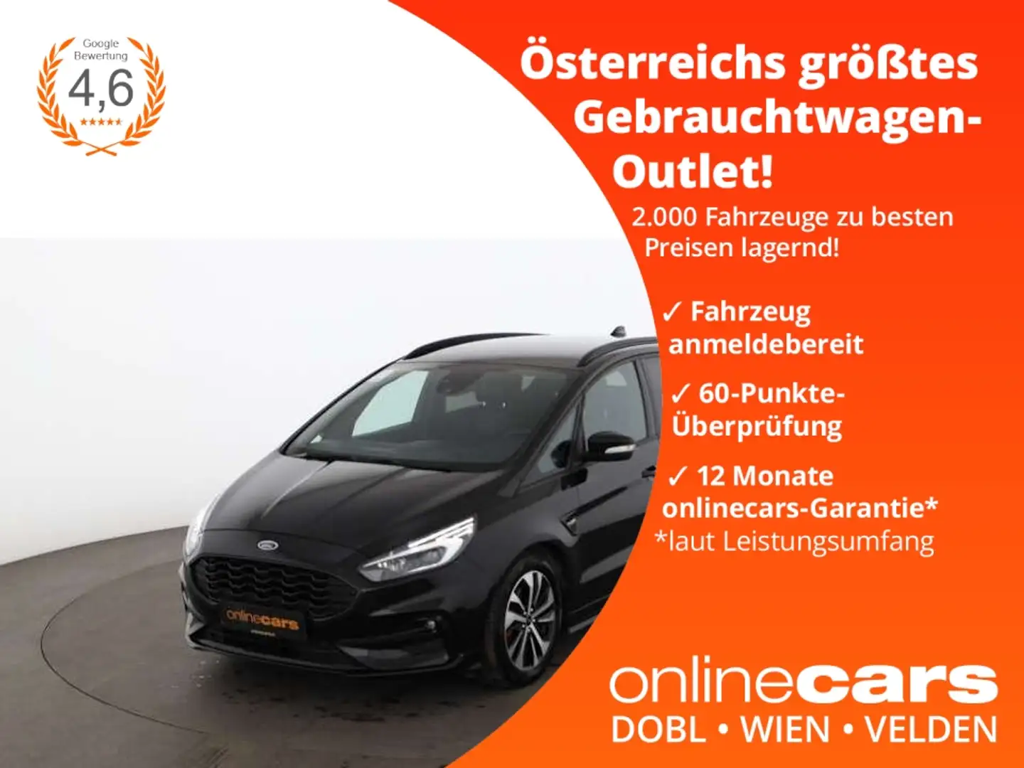 Ford S-Max 2.0 EcoBlue ST-Line 7-SITZE LED AHK NAVI Schwarz - 1
