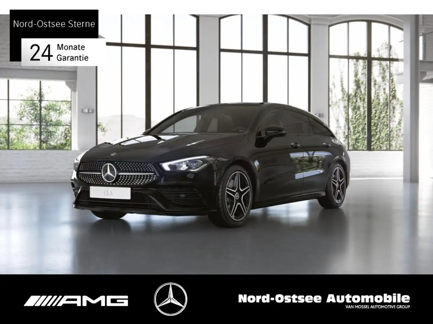 Mercedes-Benz CLA 250 4M SB AMG NIGHT STDHZG TEMPO AHK NAVI+ Zwart - 1