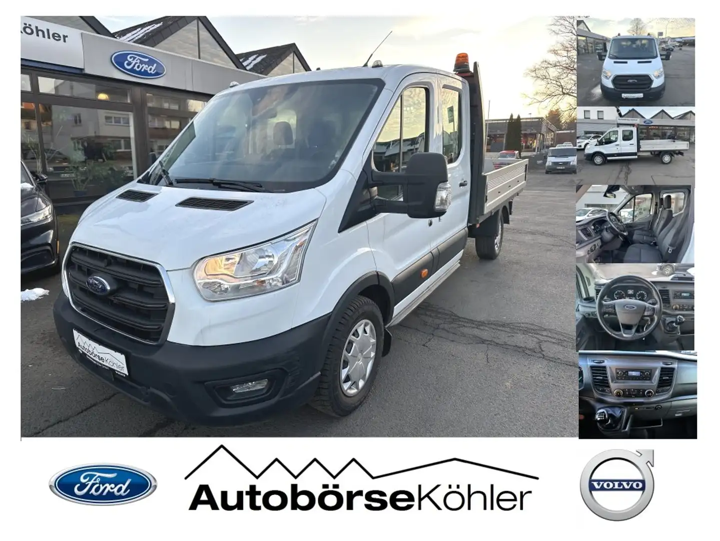 Ford Transit 350 DoKa Pritsche L3 Trend *Klima, AHK* Weiß - 1