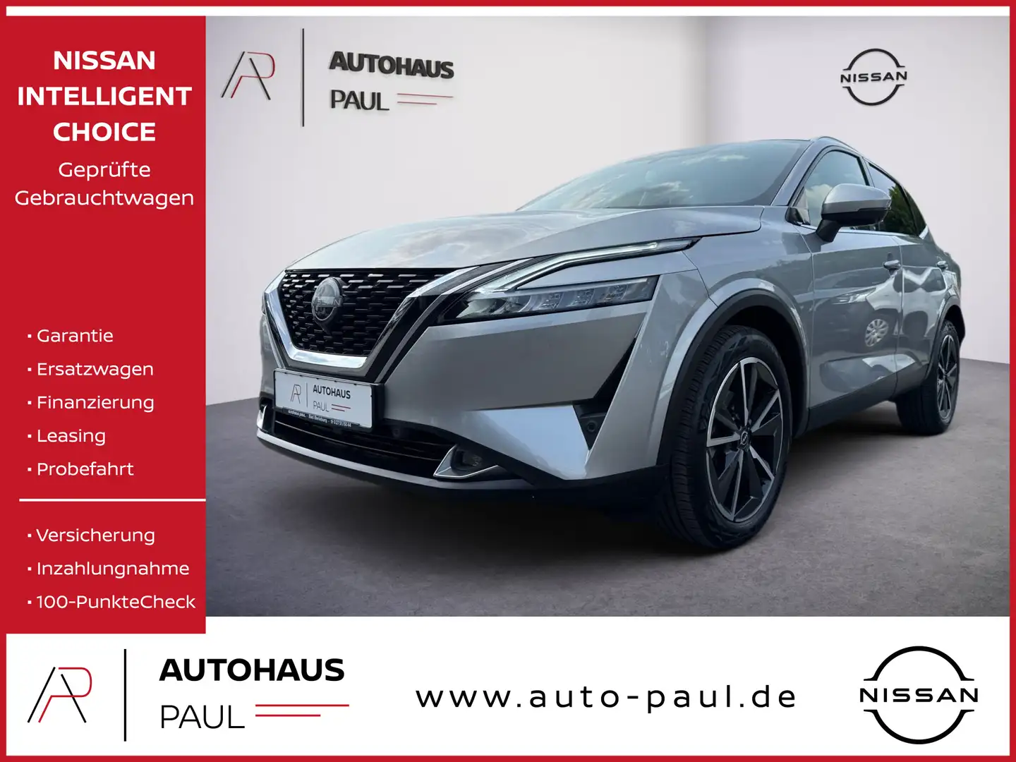 Nissan Qashqai 1.3 DIG-T CVT Tekna, HUD, AVM 360°, PGD Argento - 1