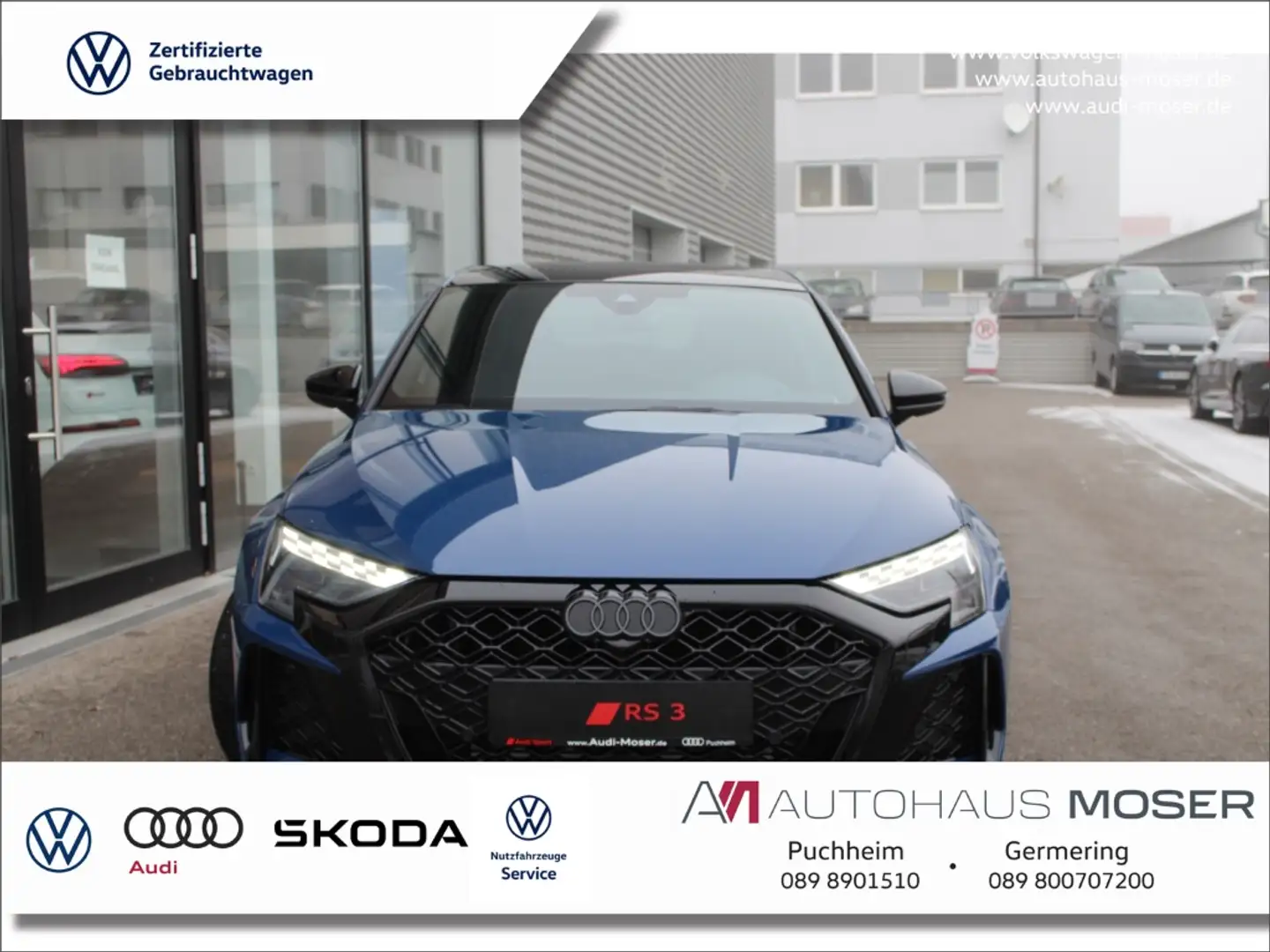 Audi RS3 Sportback 2.5TFSI qu.S-tr.HUD*Pano*Sonos*MTRX! Blau - 1