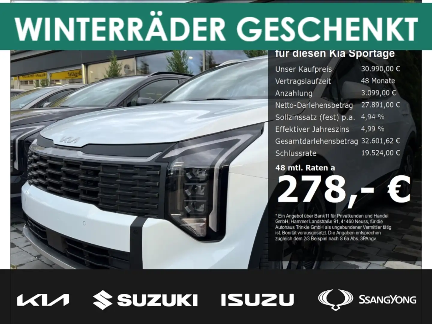 Kia Sportage MJ26 150 PS DCT VISION KOMFORT Navi Digitales Cock Weiß - 1