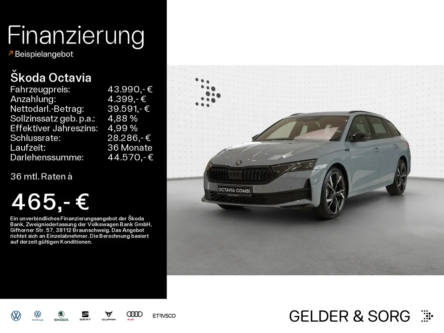 Skoda Octavia Combi Sportline 2.0 TDI DSG AHK|ACC|HUD Grau - 1