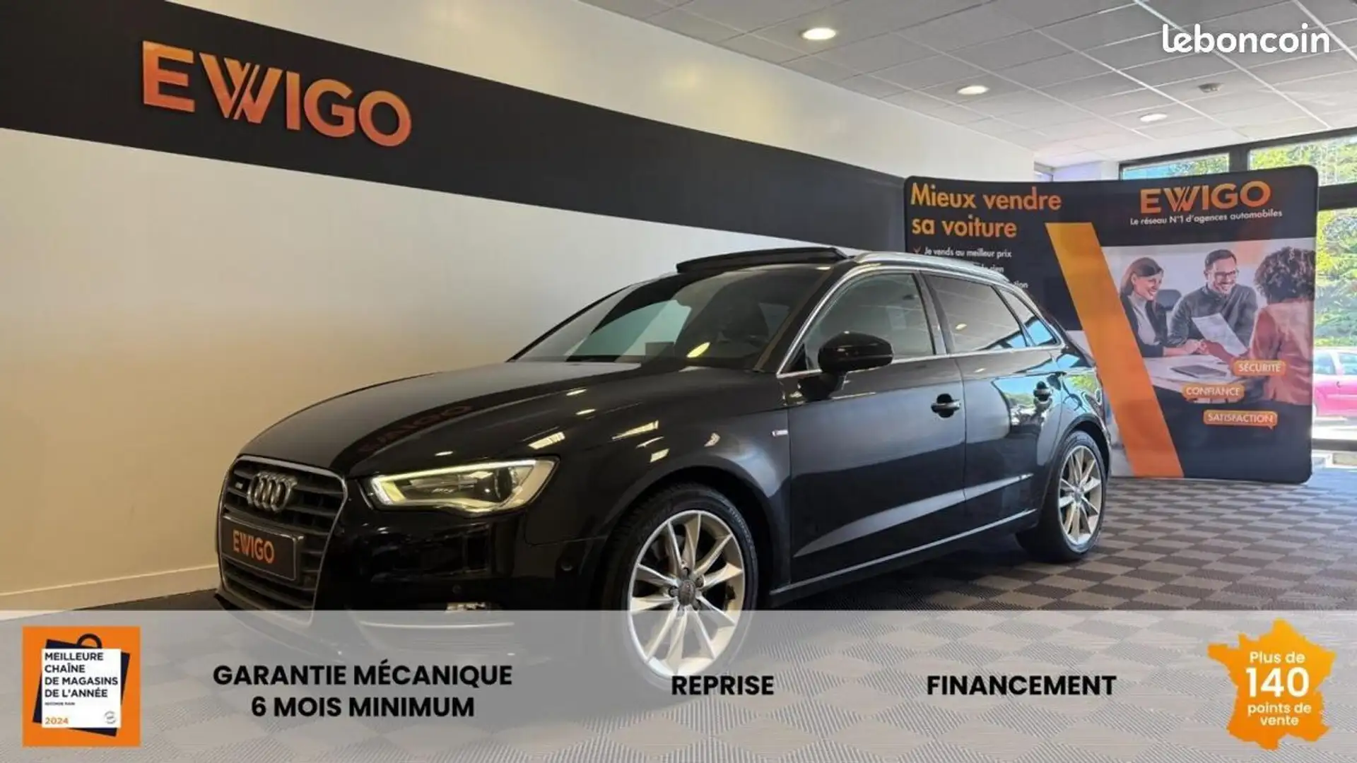 Audi A3 2.0 TDI 185 AMBITION LUXE + PACK SLINE EXT TOIT OU Fekete - 1