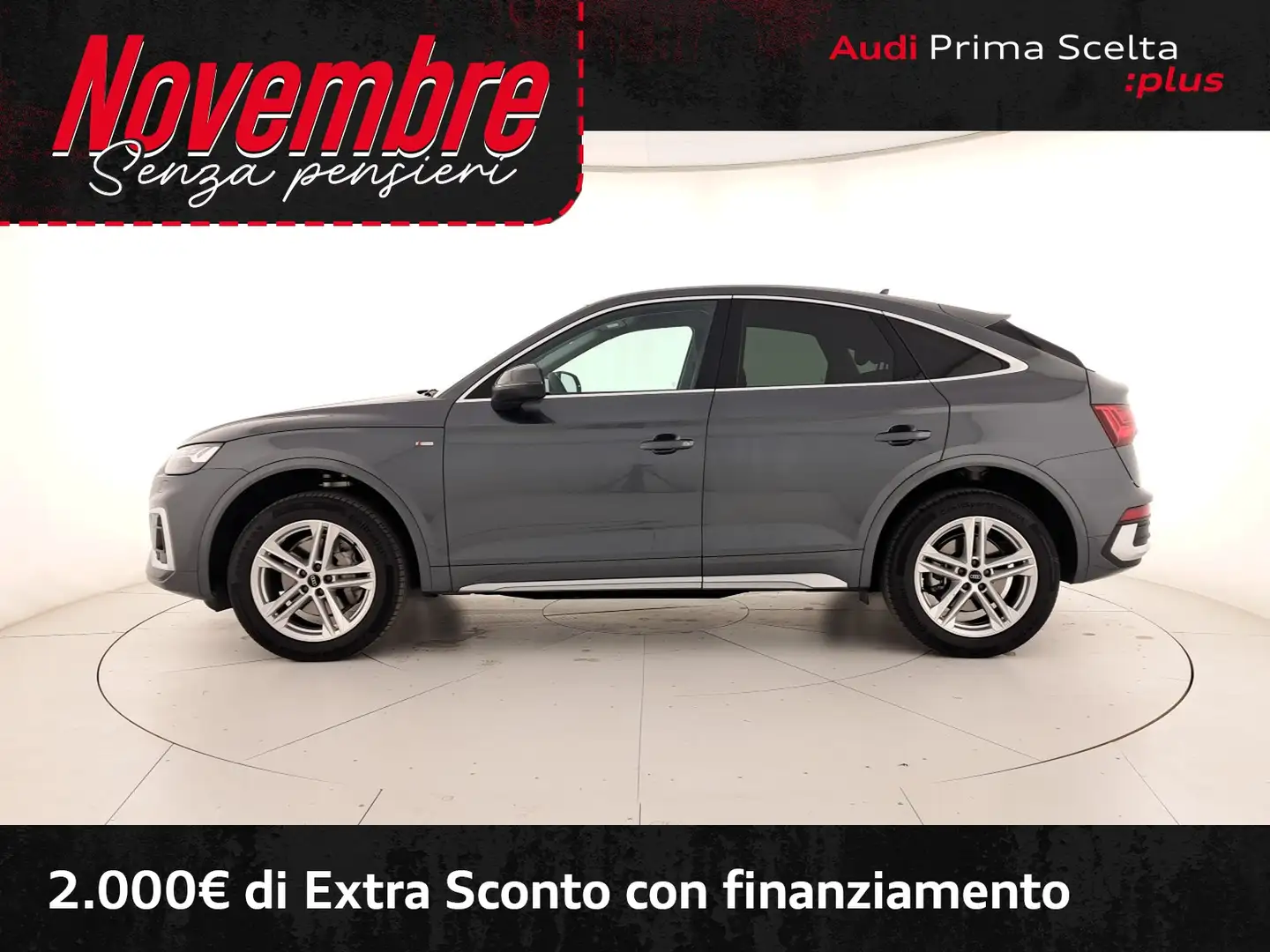 Audi Q5 sportback 40 2.0 tdi mhev 12v s line quattro s-tro Grigio - 2