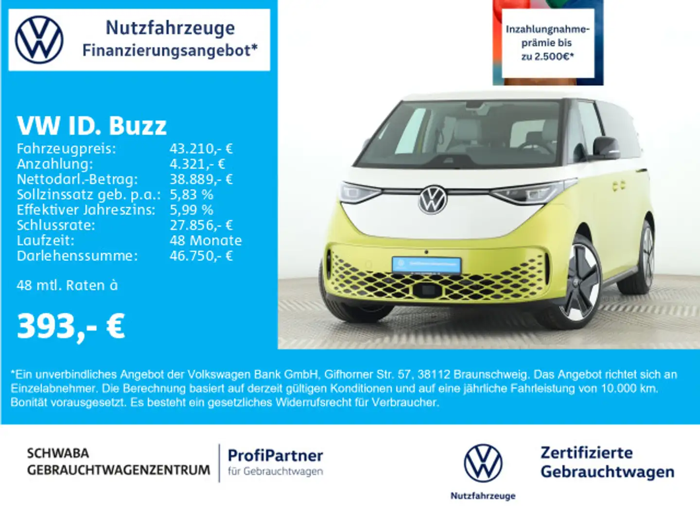 Volkswagen ID. Buzz ID.Buzz Pro *AHK*IQ.LIGHT*NAVI*ACC*21" Beyaz - 1