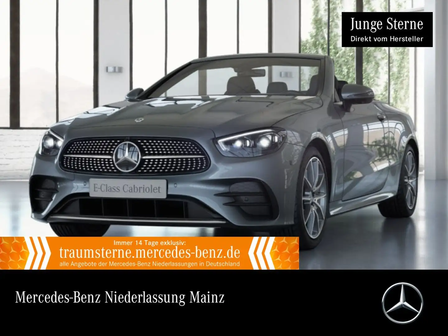 Mercedes-Benz E 400 d Cabrio 4M AMG+360+MULTIBEAM+BURMESTER+19" Grau - 1