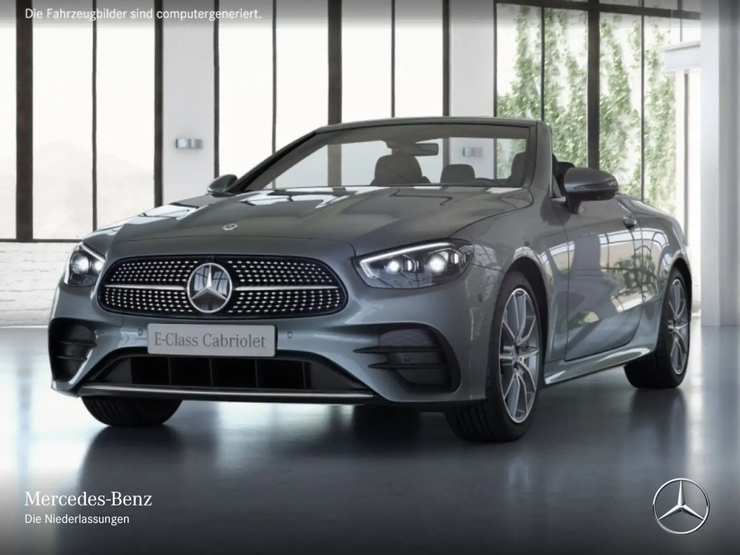 Mercedes-Benz E 400 d Cabrio 4M AMG+360+MULTIBEAM+BURMESTER+19" Grau - 2