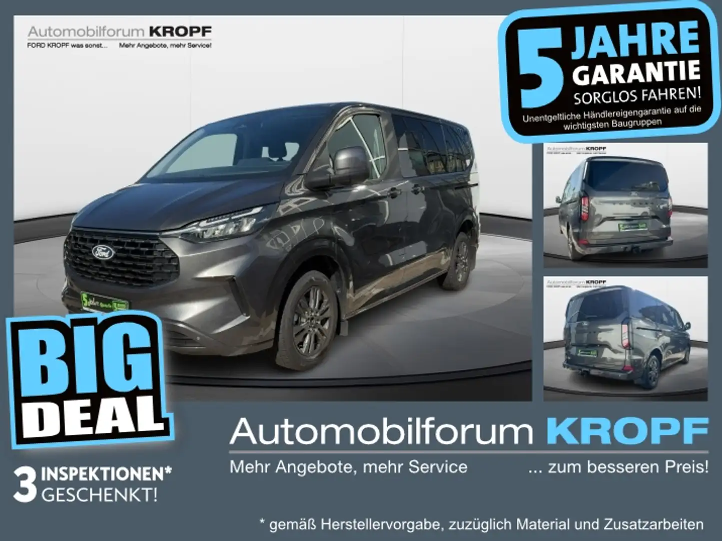 Ford Tourneo Custom 320L1 Titanium AHK ACC 4J.Garantie Grau - 1