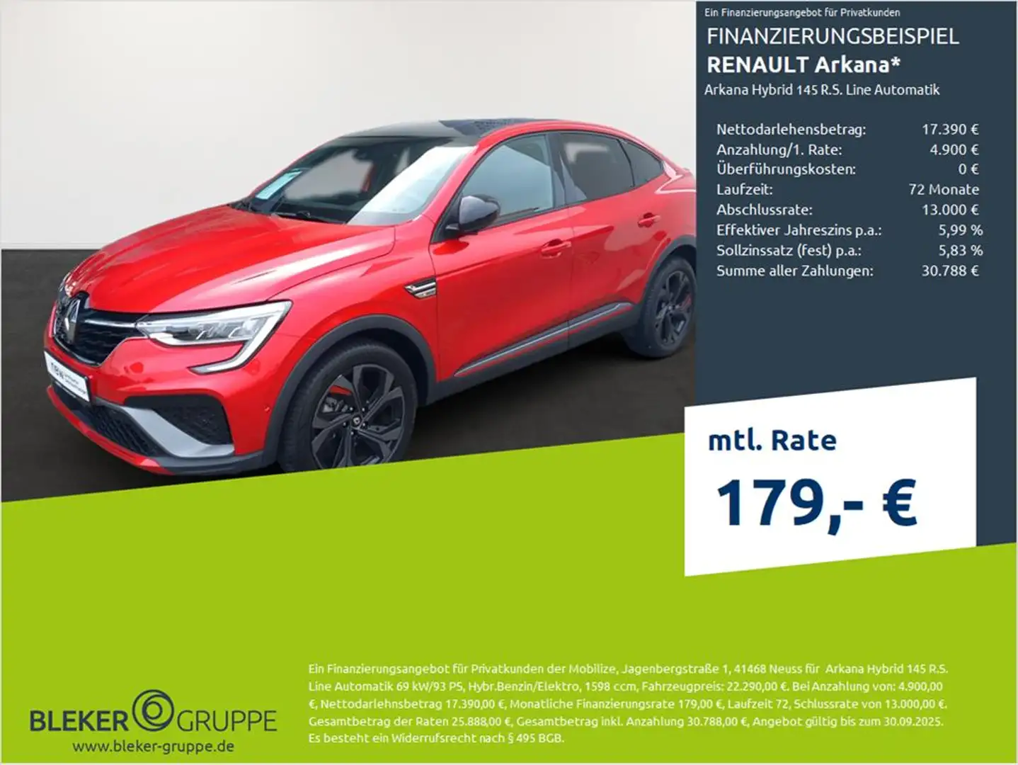 Renault Arkana Arkana Hybrid 145 R.S. Line Automatik Rot - 1