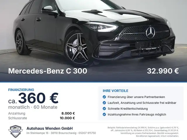 Mercedes-Benz C 300 d T 9G Tronic AMG Line Night/Leder/Pano