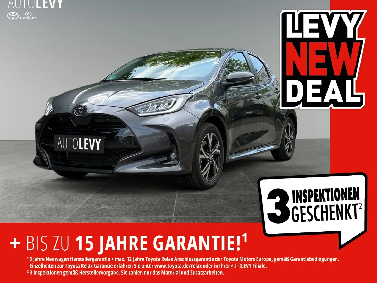 Toyota Yaris - 1.5 l Hybrid  Teamplayer RFK+PDC+SHZ Grau - 1