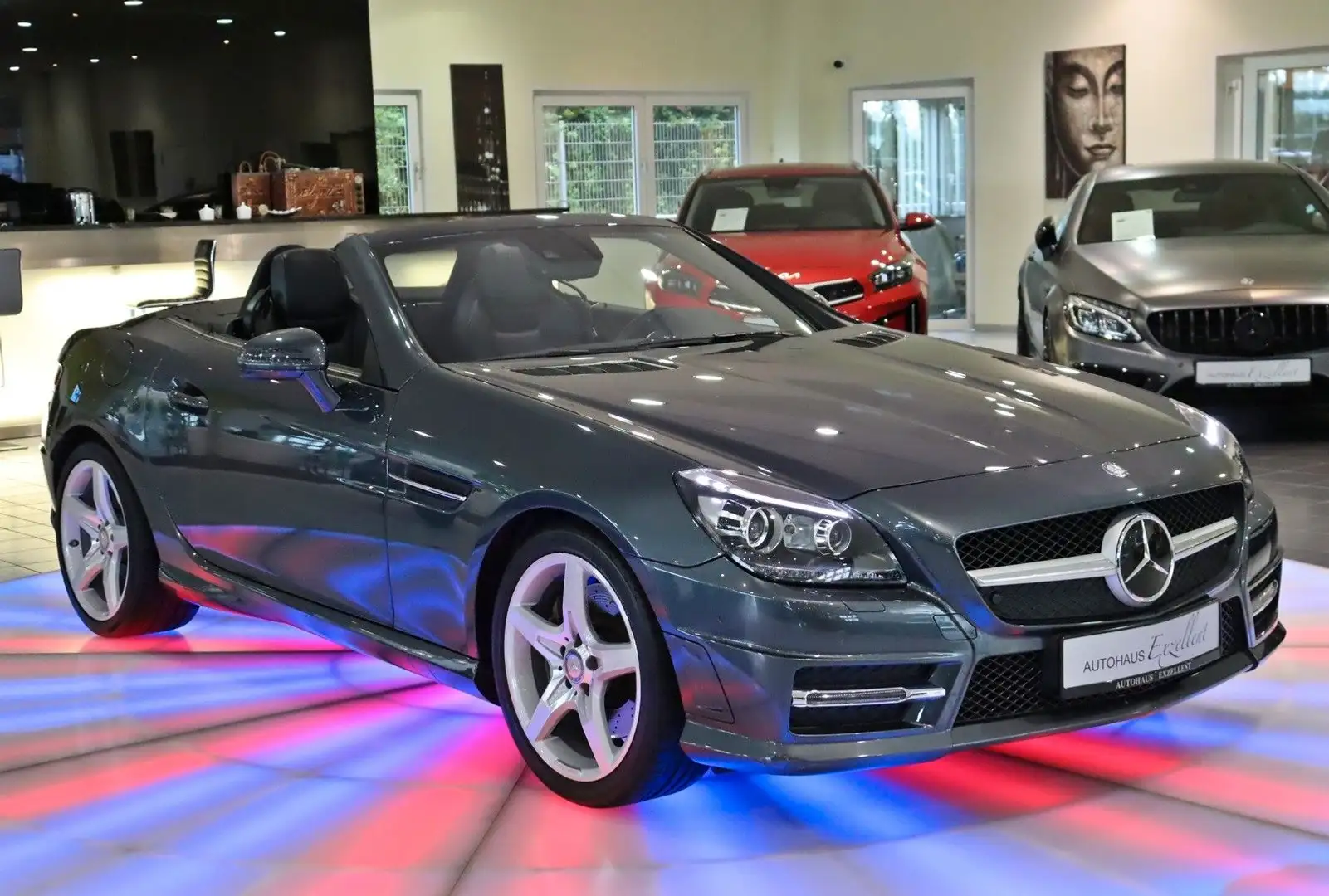 Mercedes-Benz SLK 250 Roadster AMG-Line*PANO*LEDER*NAVI*SHZ* Gri - 2