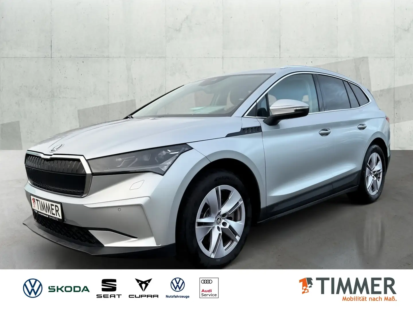 Skoda Enyaq 80 Lounge 150kW (204PS)*AHK*Matrix*Travel-Ass.*Wä Silber - 1