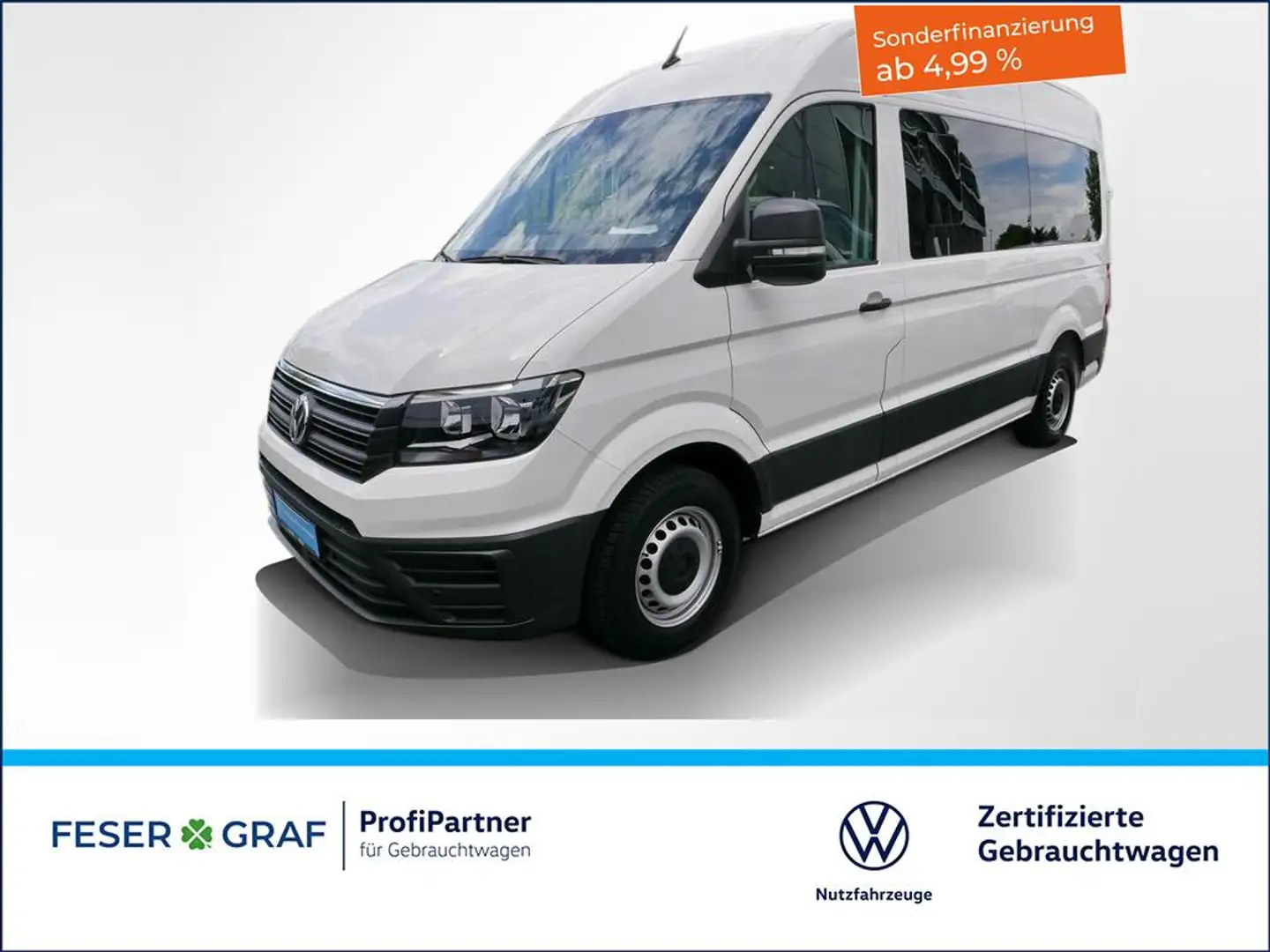 Volkswagen Crafter 2.0TDI Rollstuhlrampe 7Sitze Luft-Standheizung Kli Weiß - 1