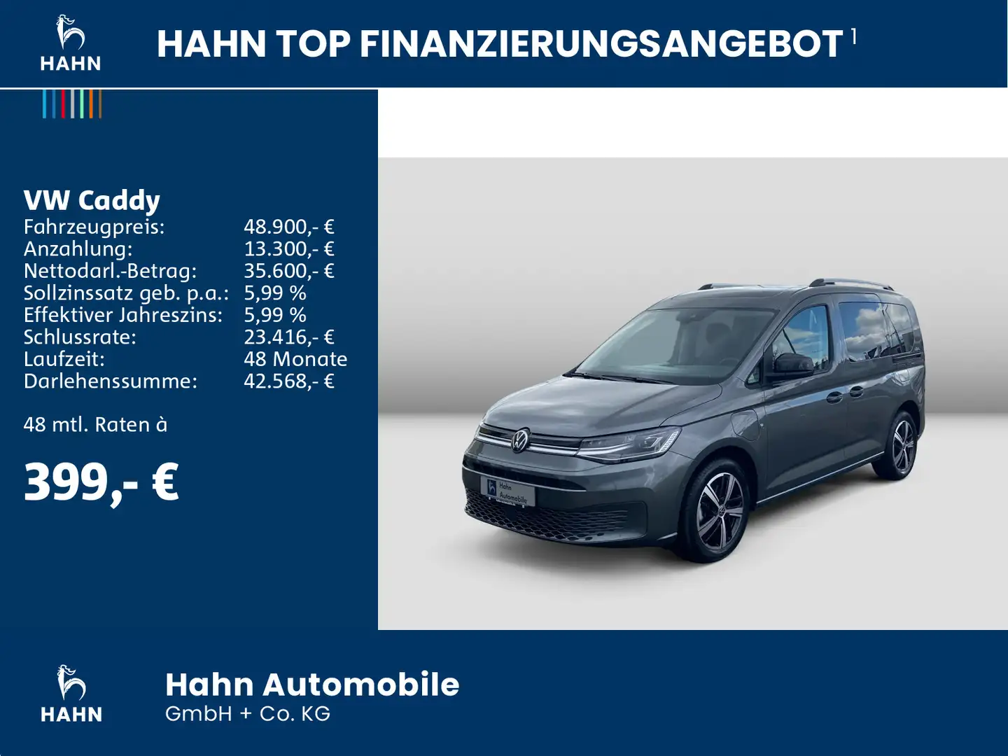 Volkswagen Caddy Life 5-Sitzer 1,5 l 85 kW eHybrid Grau - 2
