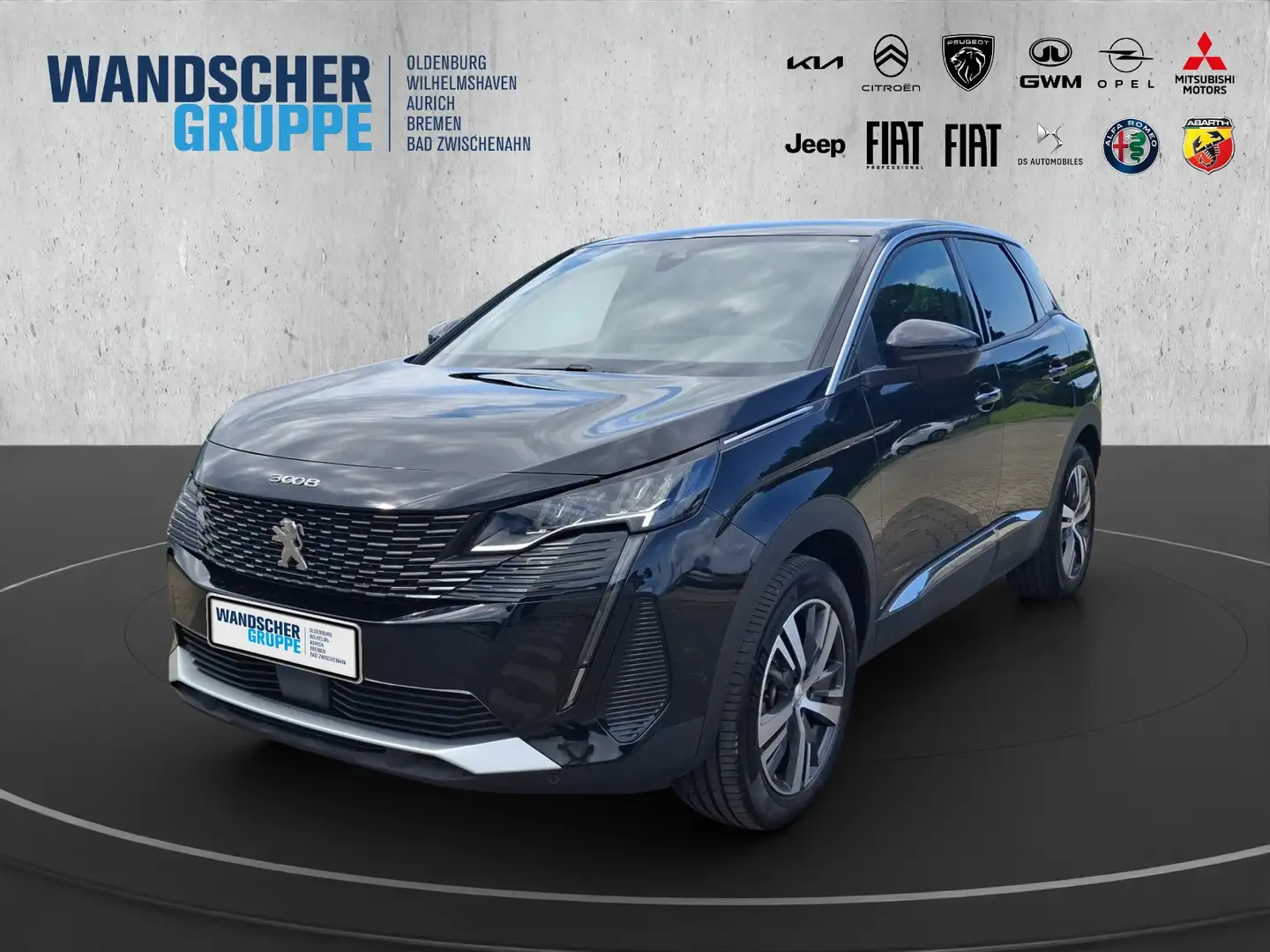 Peugeot 3008 Allure Pack 1.2 PureTech 130 Kam.+KeyLess Schwarz - 1