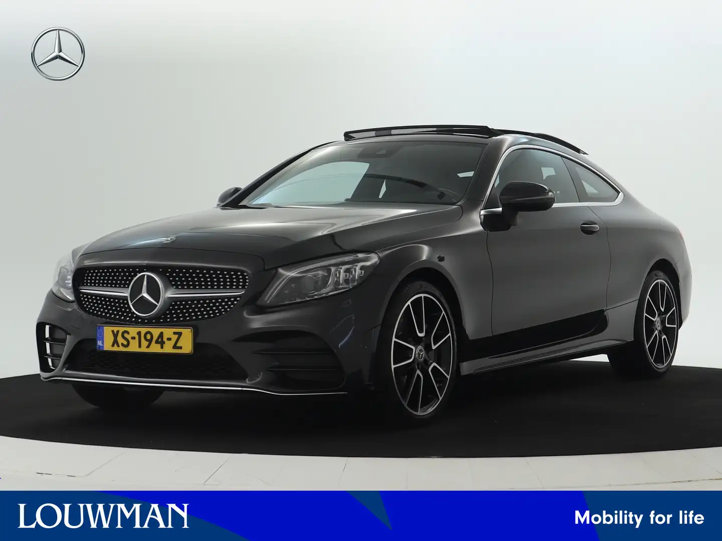 Mercedes-Benz C 180 Coupe AMG Sportpakket | Panoramadak | Burmester Au Grijs - 1
