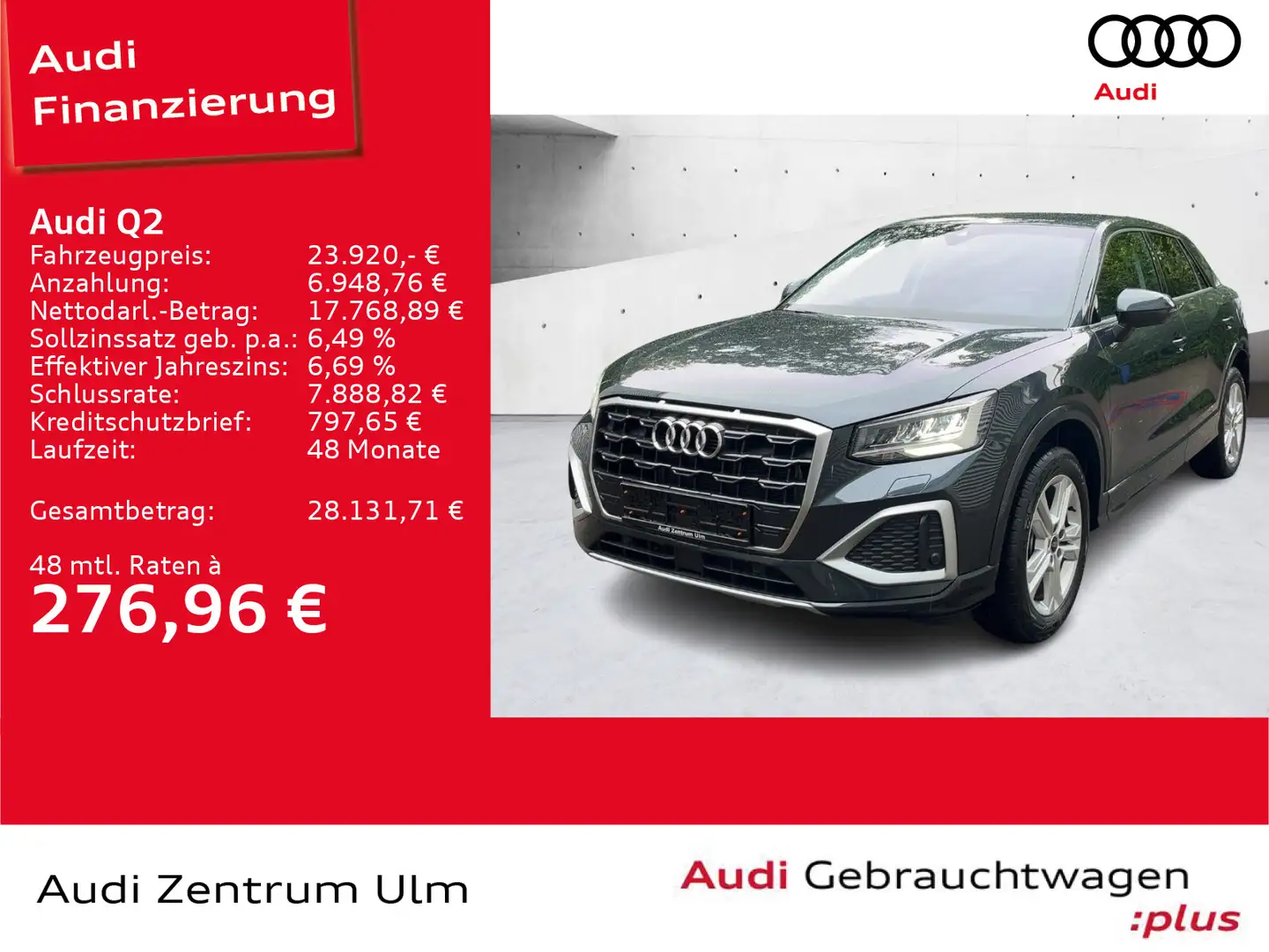 Audi Q2 advanced 30 TFSI AHK NAVI KEYLESS SHZ 5J.GAR Grau - 1