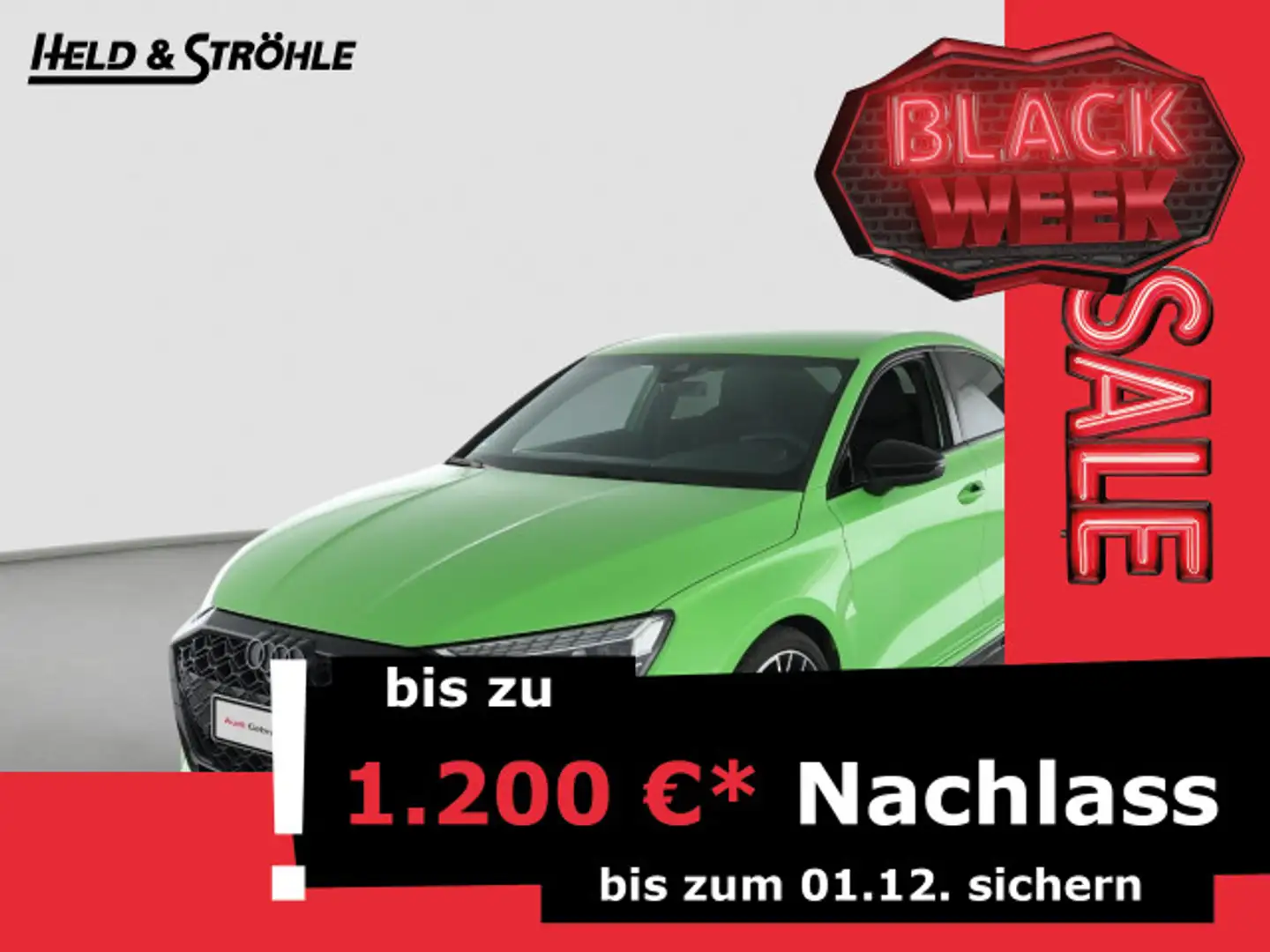 Audi RS3 RS3 Limousine qu 19 NAVI RFK SHZ VIRT 5J.GAR. Grün - 1