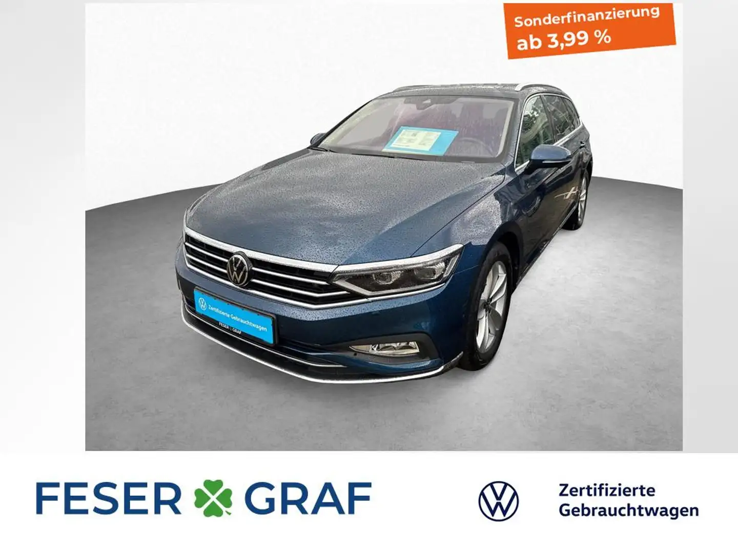 Volkswagen Passat Variant Elegance 2.0 TDI DSG AHK PANO Bleu - 1