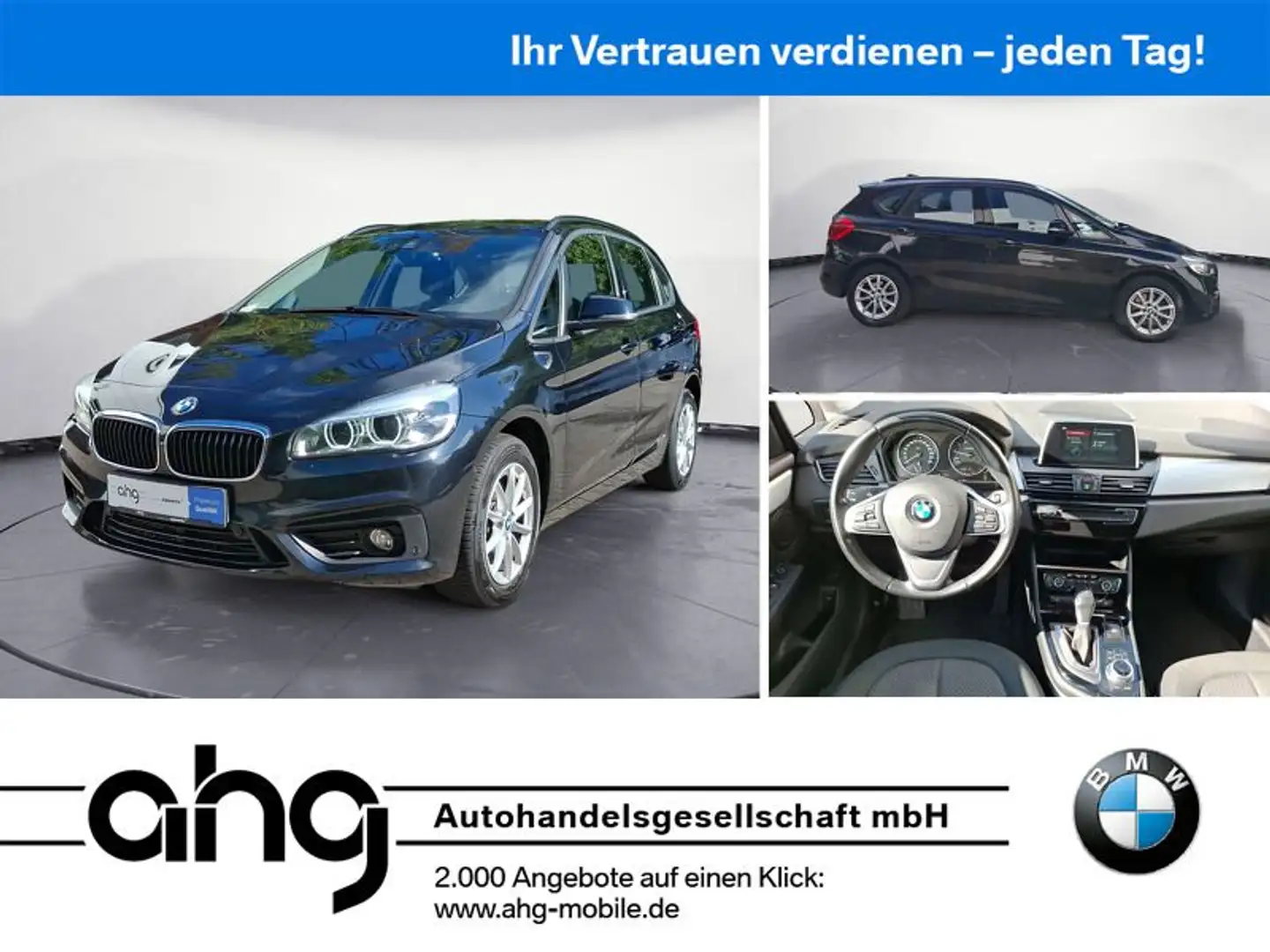 BMW 220 Advantage Aut. Klimaaut. PDC Schwarz - 1