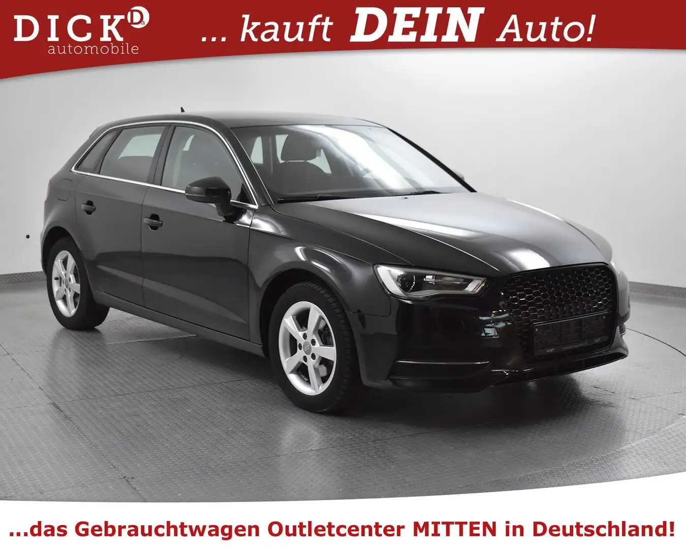 Audi A3 Sportb 1.6d S-Tr XEN+NAV+SHZ+TEM+APS+SOUND+MF Schwarz - 1